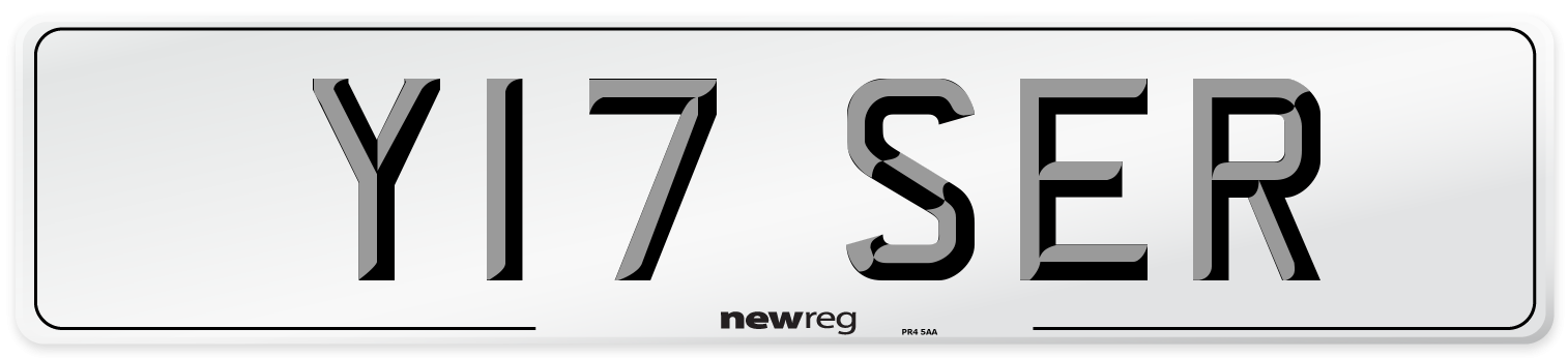 Y17 SER Number Plate from New Reg